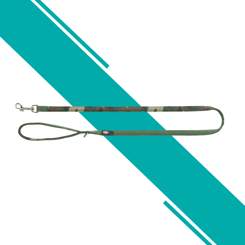 Trixie Premium Lead with Neoprene Padding - Camo/Forest Green